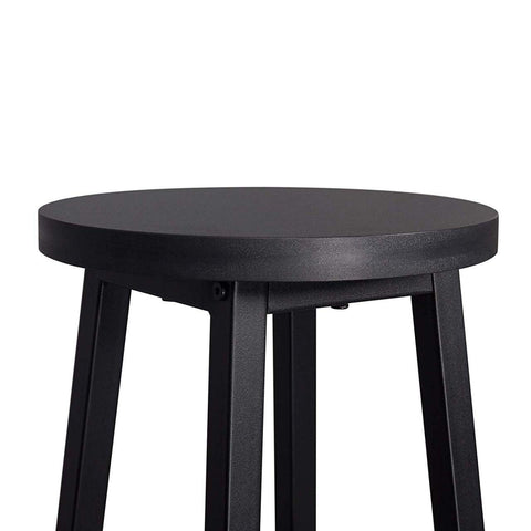 Rootz Industrial Bar Stool - Counter Stool - Metal and Wood Stool - Sturdy, Versatile, Protective Floor Design - 71cm Height x 30cm Diameter