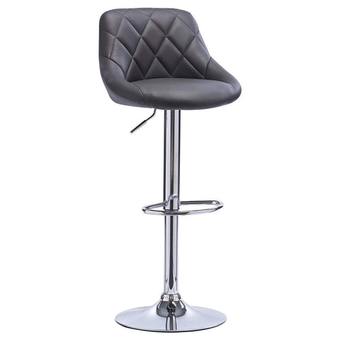 Rootz Premium Faux Leather Bar Stools - Adjustable Counter Stools - Chrome-Plated Metal Frame - Enhanced Stability, Comfortable Seating, Versatile Design - 84cm-106cm x 38cm x 35cm
