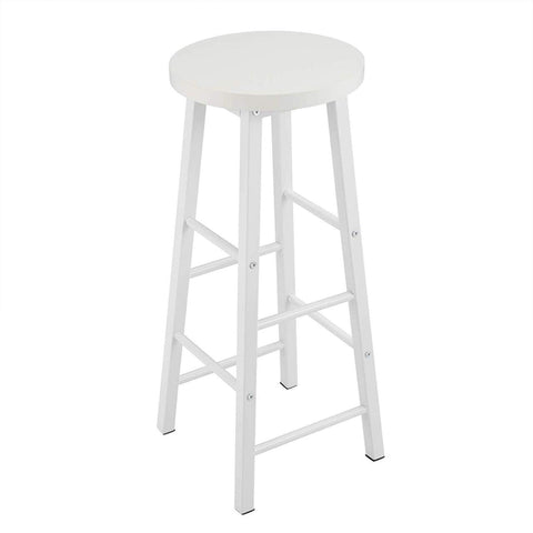 Rootz Industrial Bar Stool - Counter Stool - Metal and Wood Stool - Sturdy Construction - Versatile Design - Comfort and Safety - 71cm Seat Height x 30cm Seat Diameter