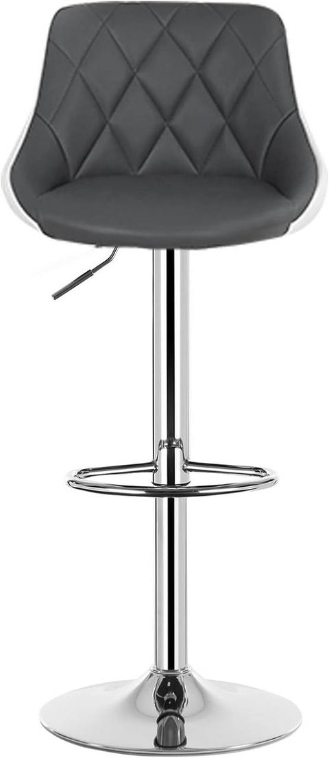 Rootz Bar Stool - Adjustable Counter Stool - Swivel Barstool - Comfortable, Stylish, Durable - Chrome-Plated Steel - 38cm x 35cm, Height 84cm-106cm Adjustable