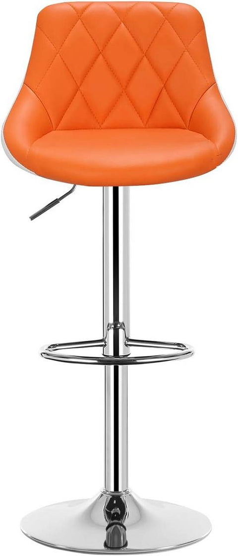 Rootz Bar Stool - Adjustable Counter Chair - Swivel Barstool - Comfortable, Stylish, Durable - Faux Leather - 38cm x 35cm, Height 84cm-106cm Adjustable