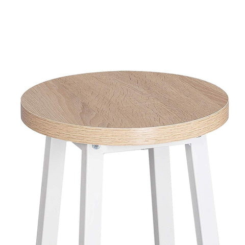 Rootz Industrial Bar Stool - Counter Stool - Metal and Wood Stool - Sturdy, Versatile, Protective - 71cm Seat Height x 30cm Seat Diameter