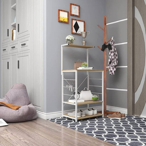 Rootz Modern Multi-Purpose Standing Shelf - Storage Rack - Display Unit - Durable MDF & Steel - Easy Assembly - Waterproof & Scratch-Resistant - 40cm x 60cm x 123cm