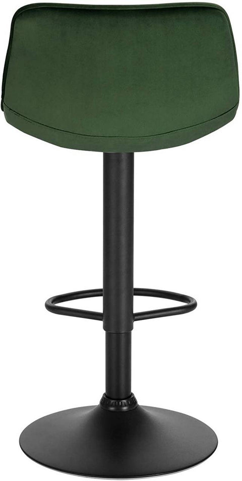 Rootz Bar Stool - Velvet Counter Chair - Adjustable Barstool - Ergonomic Design, Durable Build, Adjustable Height - 42.5cm x 35cm, Height: 82.5cm - 104cm