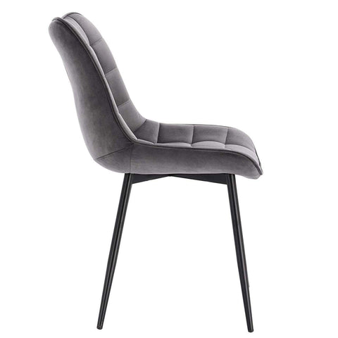 Rootz Velvet Dining Chairs - Elegant Seating - Comfortable Chairs - Durable, Ergonomic, Versatile - Metal Frame - 85.5cm x 46 x 40.5cm