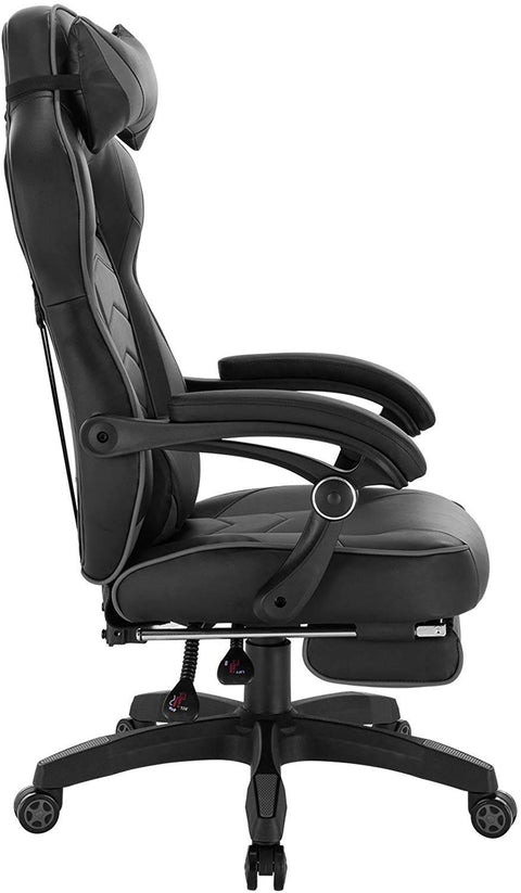 Rootz Ultimate Gaming Chair - Ergonomic Office Chair - Adjustable Computer Chair - High-Density Foam Support - Adjustable Height 121cm-128cm - Seat 56cm x 46cm - Backrest 50cm x 80cm