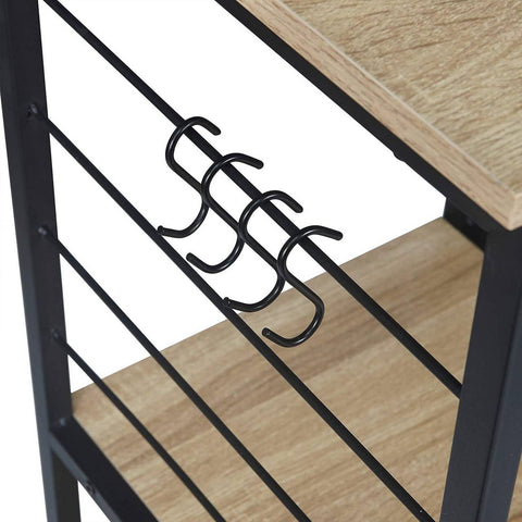 Rootz Modern Staande Plank - Opbergrek - Display - Duurzaam en Krasbestendig - Eenvoudige montage - Veelzijdige zwarte eiken afwerking - 90 cm x 40 cm x 83,5 cm