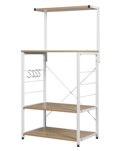 Rootz Modern Multi-Purpose Standing Shelf - Storage Rack - Display Unit - Durable MDF & Steel - Easy Assembly - Waterproof & Scratch-Resistant - 40cm x 60cm x 123cm