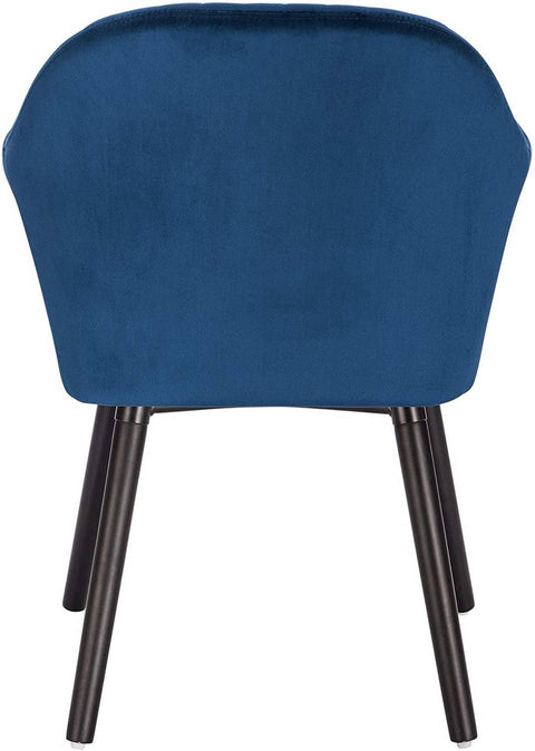 Rootz Set of 2 Dining Chairs - Velvet Upholstered - Ergonomic & Comfortable - Durable & Easy Assembly - 81cm x 40cm x 40cm