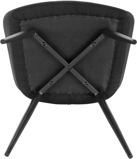 Rootz Modern Dining Chair - Ergonomic Chair - Stylish Seating - Comfortable Design - Durable Linen Material - Anti-Slip - 49cm x 43cm x 81cm