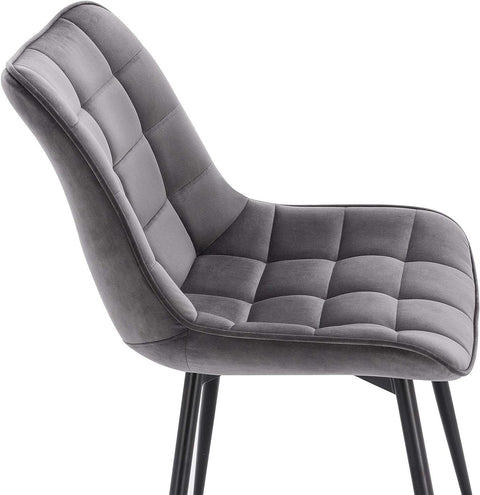 Rootz Velvet Dining Chairs - Elegant Seating - Comfortable Chairs - Durable, Ergonomic, Versatile - Metal Frame - 85.5cm x 46 x 40.5cm