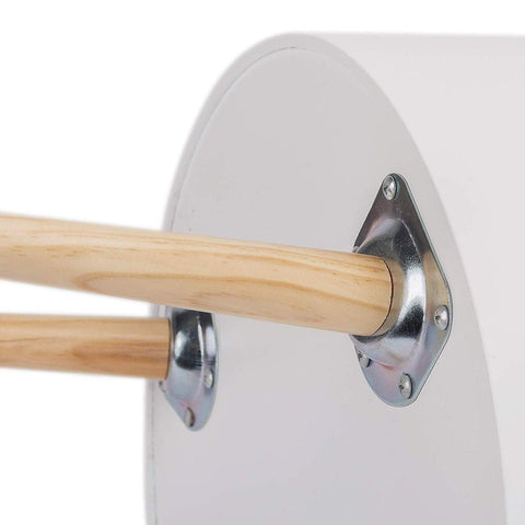 Rootz Scandinavian Round Bedside Table - Nightstand - Storage Table - Ample Storage - Chic Design - Durable Construction - 38cm x 49cm x 38cm