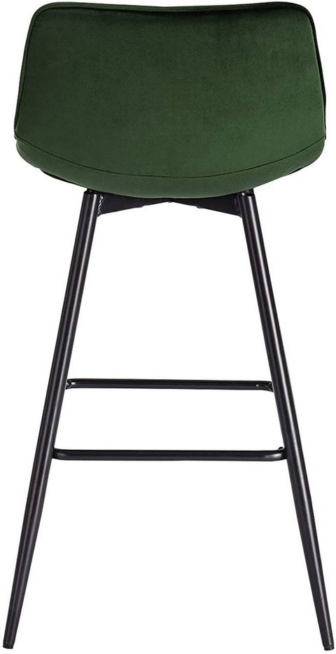 Rootz Bar Stool - Counter Stool - Designer Stool - Velvet & Metal - Comfortable & Ergonomic - Stable & Durable - Versatile & Stylish - 43cm x 35.5cm, Seat Height 64cm