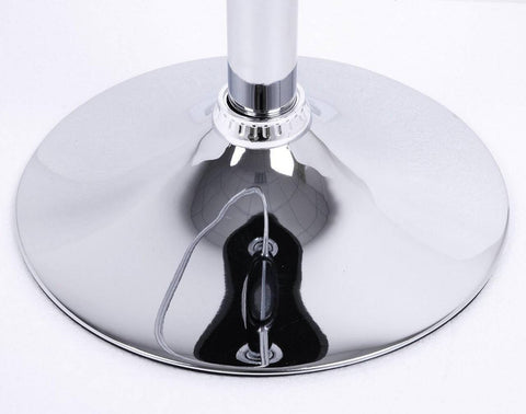 Rootz Bar Stool - Adjustable Counter Stool - Swivel Barstool - Comfortable, Stylish, Durable - Chrome-Plated Steel - 38cm x 35cm, Height 84cm-106cm Adjustable