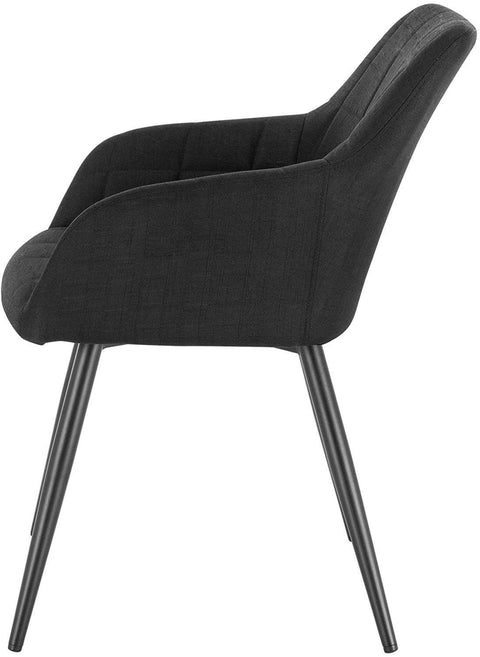 Rootz Modern Dining Chair - Ergonomic Chair - Stylish Seating - Comfortable Design - Durable Linen Material - Anti-Slip - 49cm x 43cm x 81cm