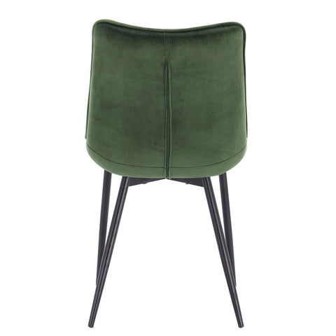 Rootz Set of 2 Dining Chairs - Velvet Seat - Metal Legs - Durable & Long-lasting - Comfortable & Ergonomic - Versatile Design - 85.5cm x 46cm x 40.5cm