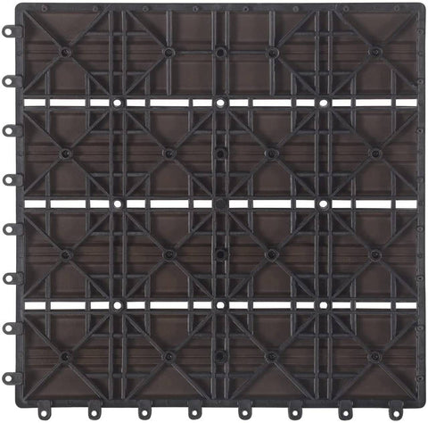 Rootz WPC Terrace Tiles - Decking Tiles - Outdoor Flooring - Durable, Easy Installation, Low Maintenance - 30cm x 30cm x 1.8cm