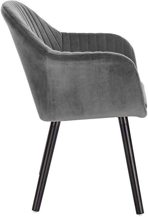 Rootz Set of 2 Dining Chairs - Velvet Chairs - Ergonomic Seating - Comfortable & Durable - Easy Assembly - 81cm x 40cm x 47cm