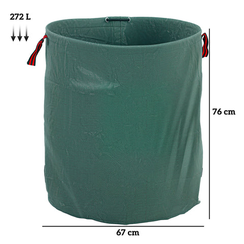 Rootz 3 Pack Garden Bag - Leaf Bag - Waste Sack - Waterproof UV Protection - Ø67 x 76h cm - 272L Capacity