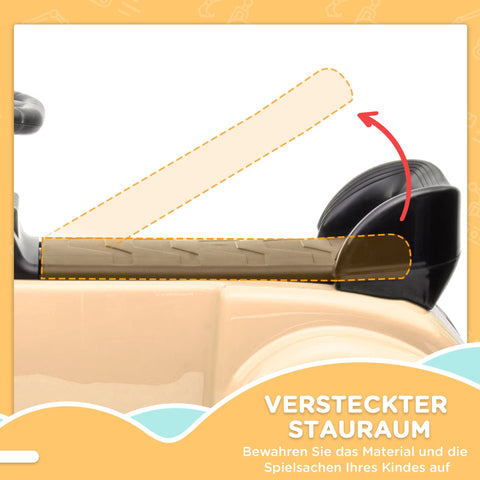 Rootz Slide Children's Car - Ride-On Toy - Push Car - Storage Space - 77.5cm x 41.5cm x 45cm - Officially Licensed Mercedes Benz Design