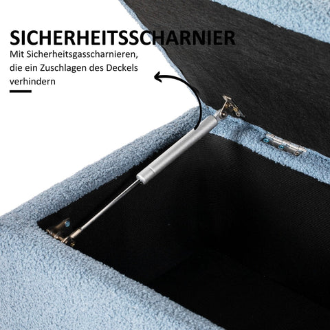 Rootz Upholstered Bench - Storage Bench - Entryway Bench - Elegant Cashmere-Look Cover - 95cm x 38cm x 45cm