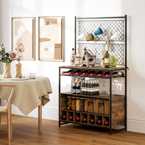 Rootz Kitchen Shelf - Storage Organizer - Metal Grid Panels - Expand Storage Space - 96.5cm x 38cm x 165cm