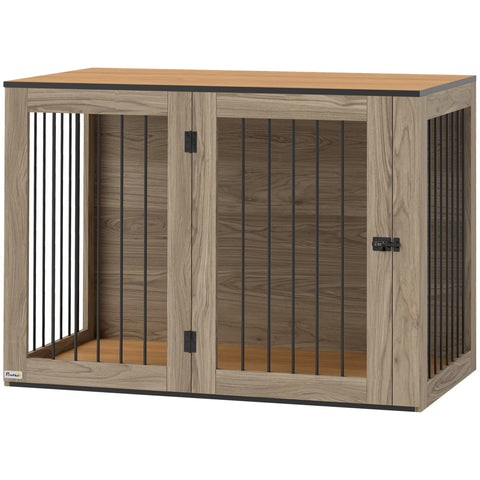 Rootz Dog Box - Pet Box for Large Dogs - Dog House - Indoor - Modern Design - 106 x 60 x 76 cm - Brown