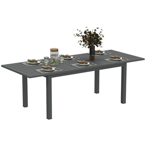 Rootz Garden Table - Outdoor Table - Extendable Table - Weatherproof Design - 160/220L x 90W x 73H cm