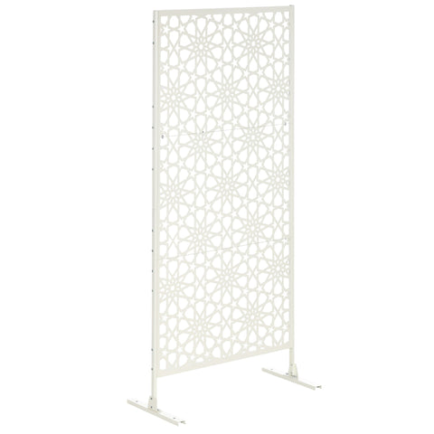Rootz Decorative Metal Panel - Outdoor Partition - Wind Screen - Modern Design - 92 x 45 x 198 cm