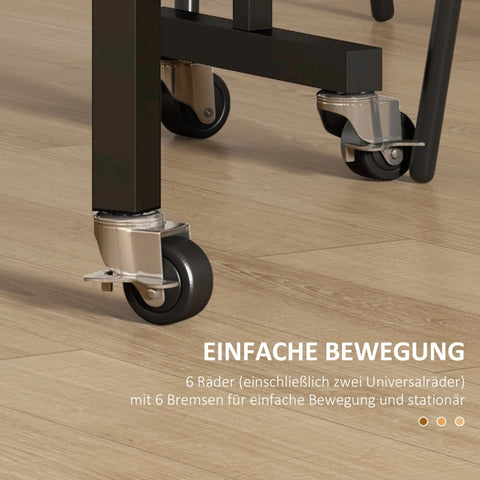 Rootz Folding Dining Table - Expandable Table - Space-saving Dining Table - Elegant Style - Wheels for Easy Mobility - 120cm x 80cm x 73cm