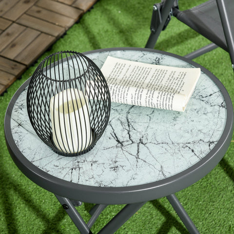 Rootz Foldable Side Table - Outdoor Folding Table - Compact Patio Table - Weatherproof & Easy to Clean - 45 x 45 x 50 cm