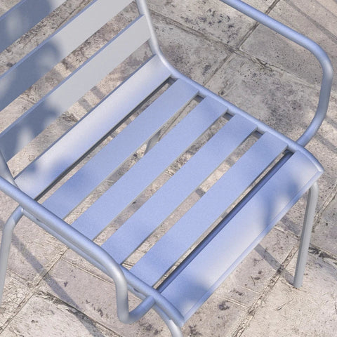 Rootz Garden Furniture Sets - Balcony Bistro - Coffee Table - 3-piece Bistro - Foldable - Modern Design - Steel - Light Gray - 51 x 58 x 78 cm