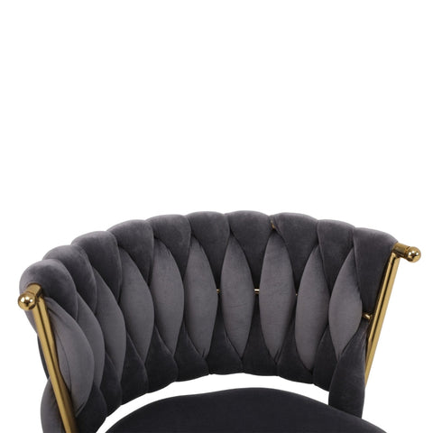 Rootz Bar Chair - Swivel Seat - Height Adjustable - Velvet Comfort - 46.9cm x 51.9cm x 102.9cm