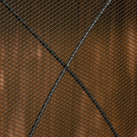 Rootz Fireplace Protection Grille - Hearth Guard - Fire Screen - Metal Construction - Foldable Panels - Powder Coating - 126cm x 76cm x 2cm