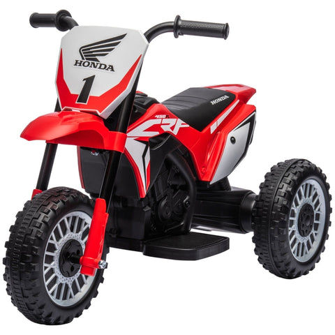 Rootz Honda CRF450RL Electric Children's Motorcycle - Red+Black - Ride-On Toy - Asphalt Adventures - Realistic Sounds - 71L x 40.5W x 43.5H cm