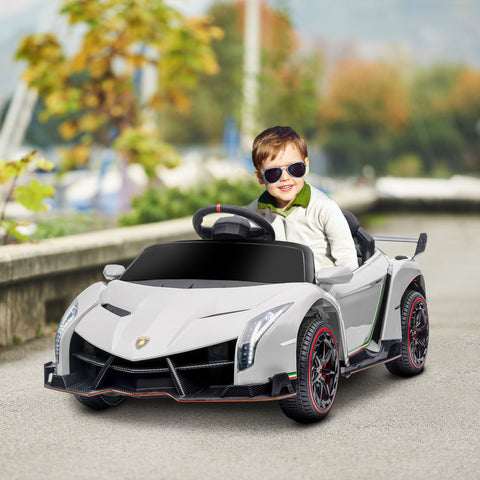 Rootz Electric Car Lamborghini Veneno - Kids Ride-On - Children's Vehicle - Gullwing Doors - Smooth Ride - 111cm x 61cm x 45cm