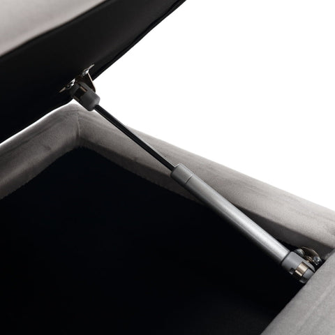 Rootz Modern Minimalist Storage Bench - Velvet Ottoman - Padded Seat - Ample Storage - 111L x 35W x 44.5H cm