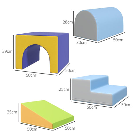 Rootz Soft Building Block Set - Foam Blocks - Kids Climbing Blocks - Safe & Easy to Clean - 150L x 50W x 39H cm