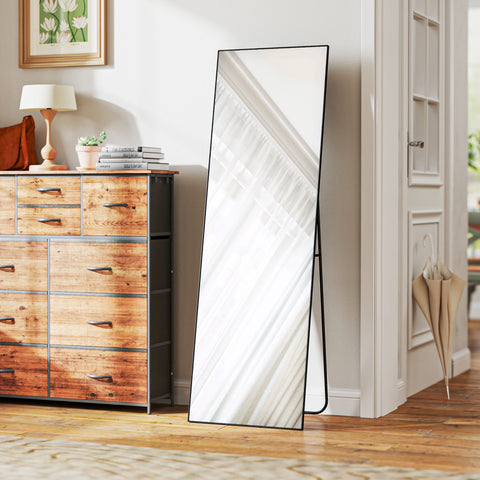 Rootz Large Full Body Mirror - Rectangular Wall Mirror - Bedroom Mirror - Clear Reflections - 50x160cm x 4cm (Without Stand)