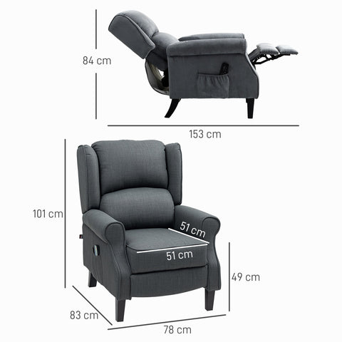 Rootz Massage Chair with Heating - Relaxation Armchair - Recliner Chair - Stress Reduction - 78cm x 83cm x 101cm