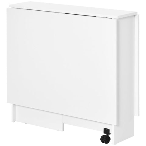 Rootz Opvouwbare Eettafel - Bureau - Bijzettafel - Ruimtebesparend - Gemakkelijke mobiliteit - Voldoende opbergruimte - 80W x 140D x 74H cm
