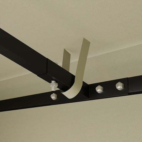 Rootz 3x3m Replacement Gazebo Tarpaulin - Garden Cover - Canopy Top - UPF30+ Sun Protection - 298cm x 298cm - White