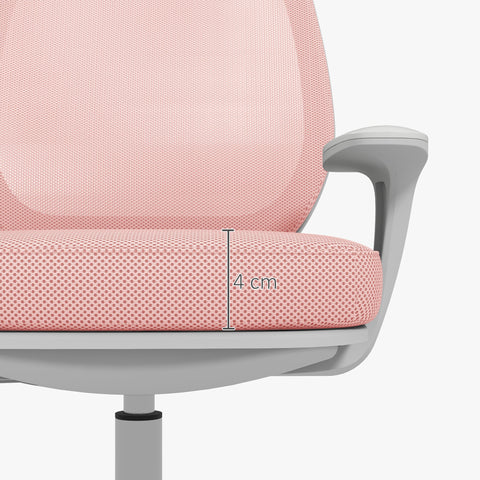 Rootz Ergonomic Desk Chair - Rotatable - Height Adjustable - Comfort - 55 x 48 x 82.5-94.5 cm - Pink