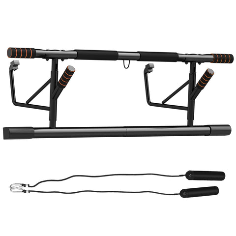 Rootz Door Rod Door Rack - Pull-Up Bar - Resistance Straps - Padded Handles - 100cm x 50cm x 27cm - Home Gym Transformation