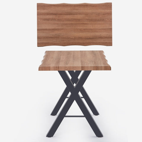 Rootz Modern Dining Table - Contemporary Table - Elegant Furniture - Durable MDF & Steel - 120L x 70W x 76H cm