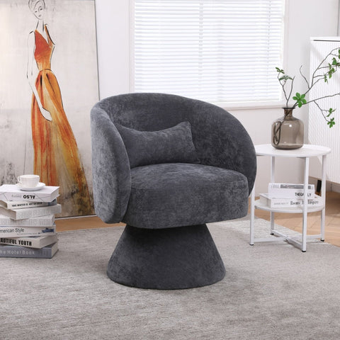 Rootz Modern Leisure Chair - Swivel Chair - Rotating Seat - Comfortable Seating - 67cm x 61.4cm x 77.9cm