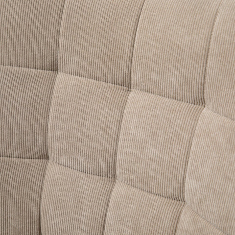 Rootz Accent Chair and Ottoman Set - Wing Chair - Armchair - Comfortable Seating - Versatile Use - Stylish Design - 72cm x 80cm x 101cm - Beech Wood and Cord Look