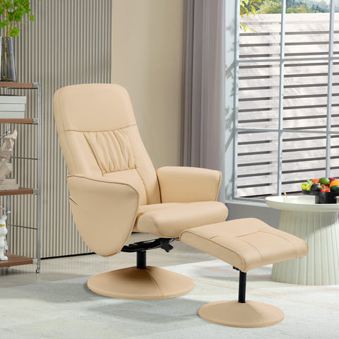 Rootz Relaxation Armchair - Recliner Chair - Rotating Chair - 360° Rotation & 145° Recline - 76cm x 81cm x 101cm Armchair, Footrest 50cm x 41cm x 41cm