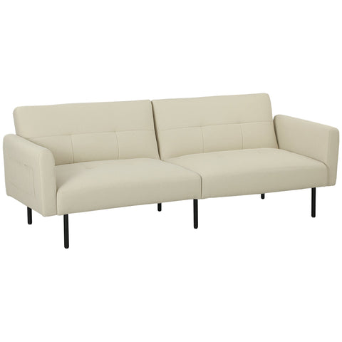 Rootz Adjustable 3-Seater Sofa Bed - Convertible Couch - Modern Sleeper Sofa - Maximum Comfort - 200cm x 77cm x 72cm