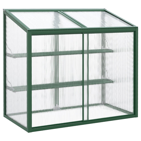 Rootz Greenhouse - Plant Shelter - Garden Oasis - Extend Growing Season - Optimal Ventilation - 100 x 60 x 98 cm - Green Aluminum Frame